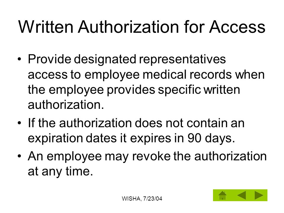 authorization to access medical records