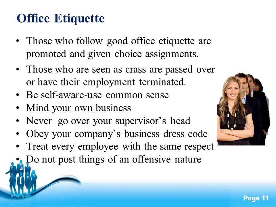 office etiquette