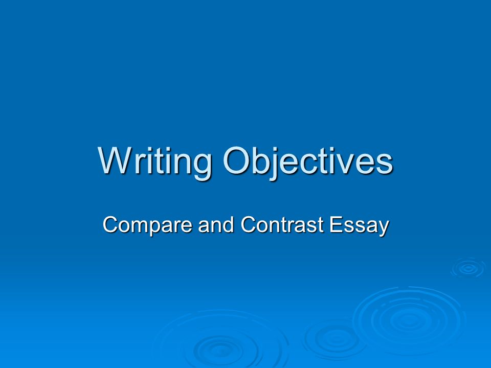 Writing a good conclusion for a compare and contrast essay