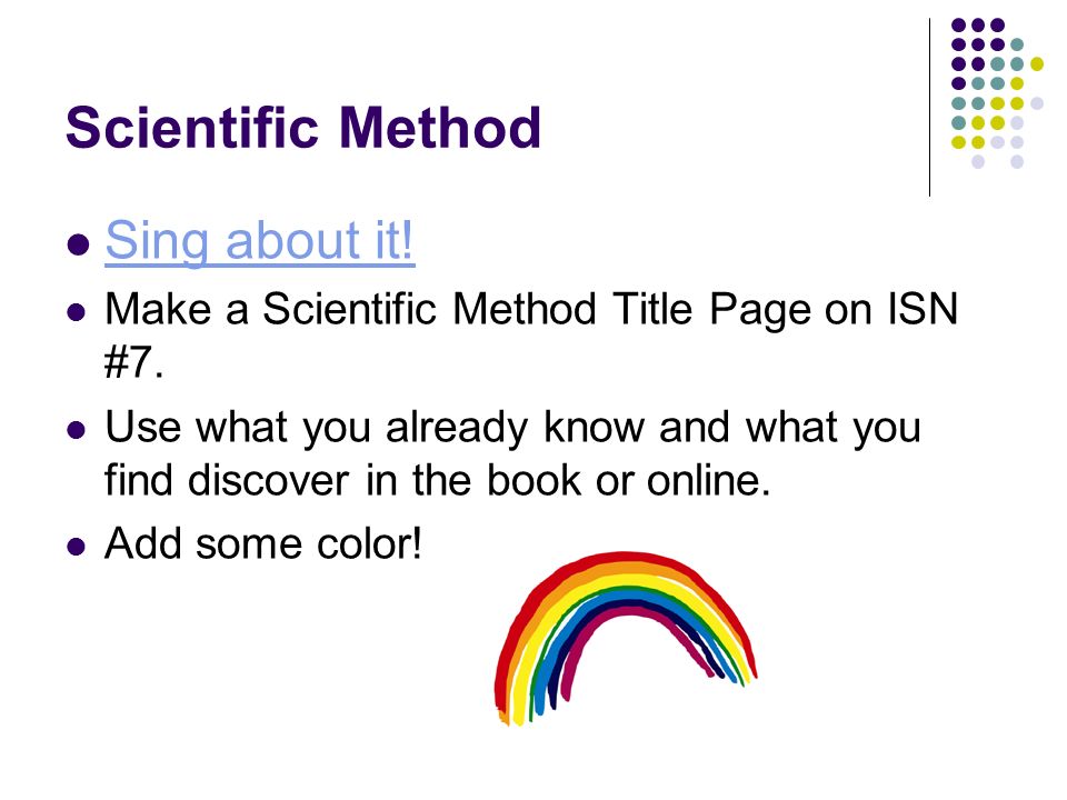 scientific title page