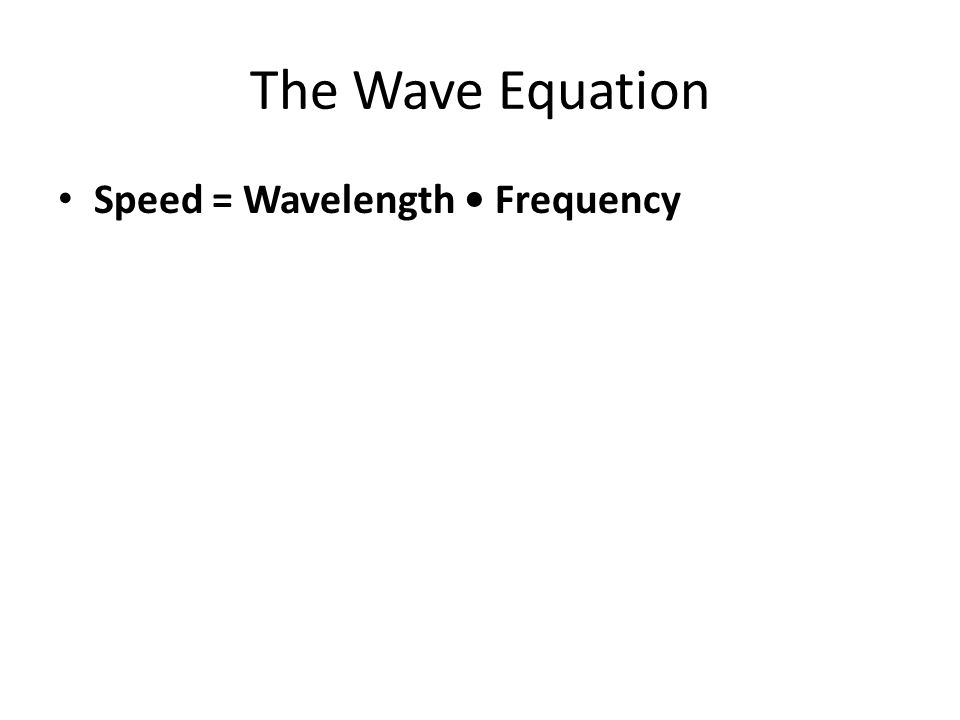Wavelength And Frequency Equations Talkchannels Wave Equations Frequency Is The Number Of Cycles Per