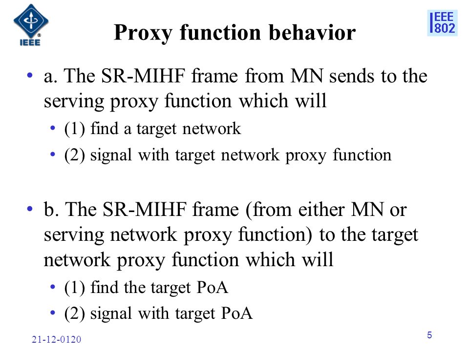 Proxy function behavior a.