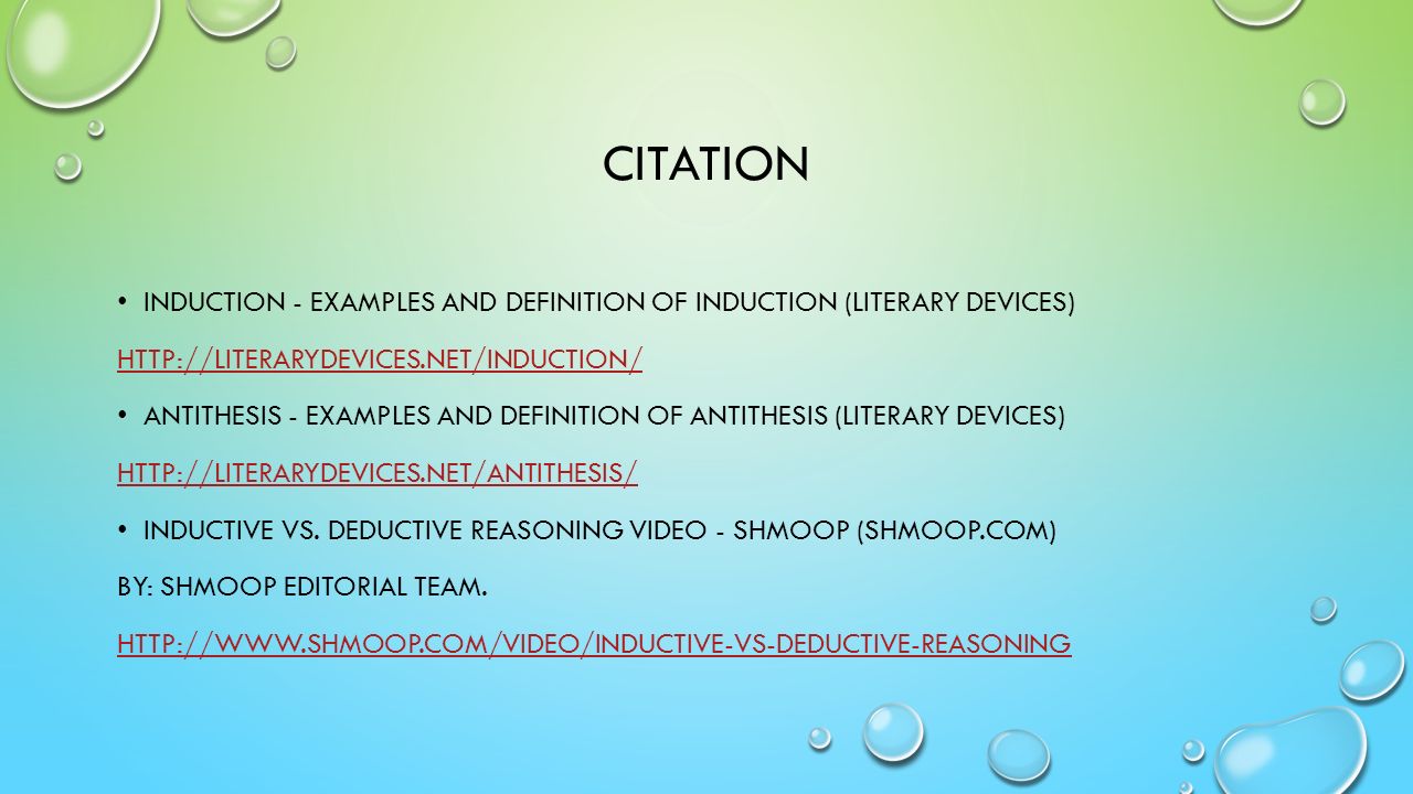 inductive essay example