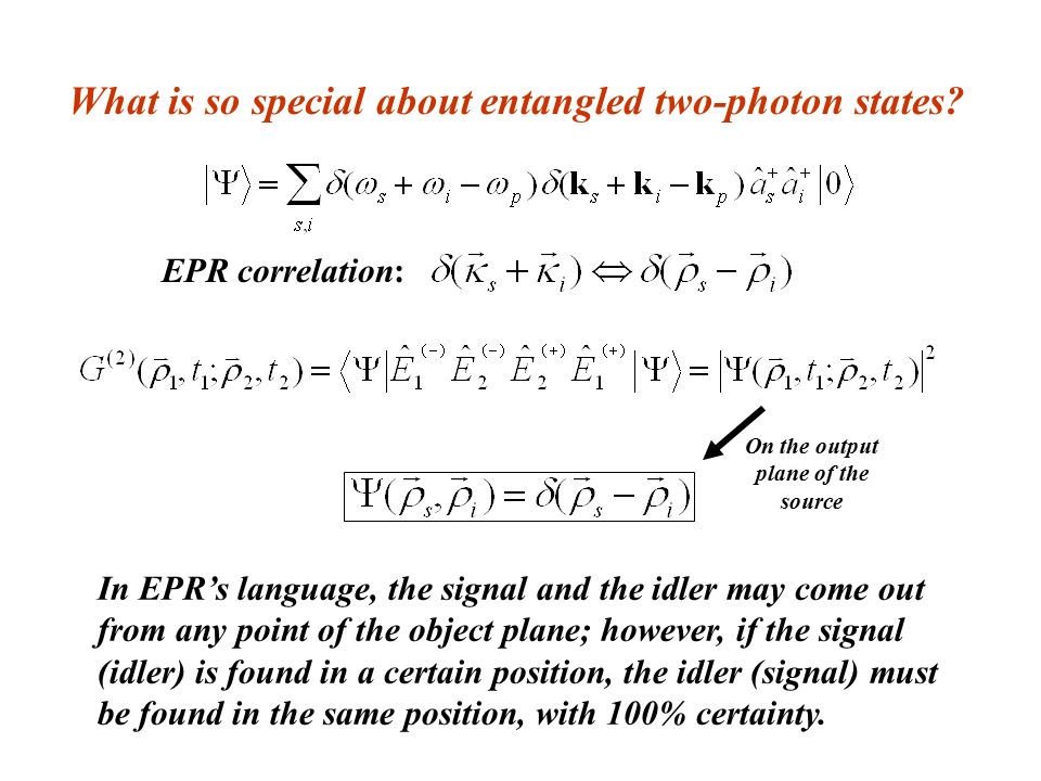 What is so special about entangled two-photon states.