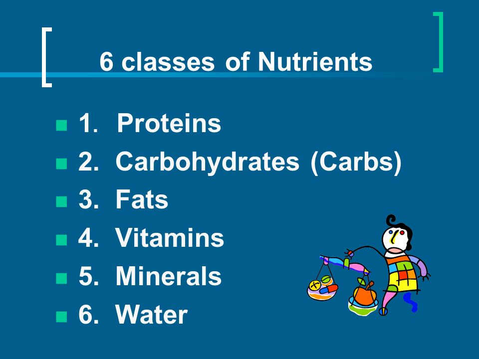 6 classes of nutrients
