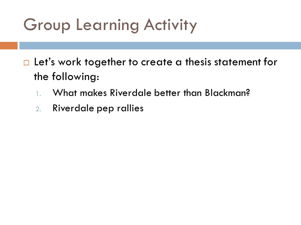 Great Thesis Statements