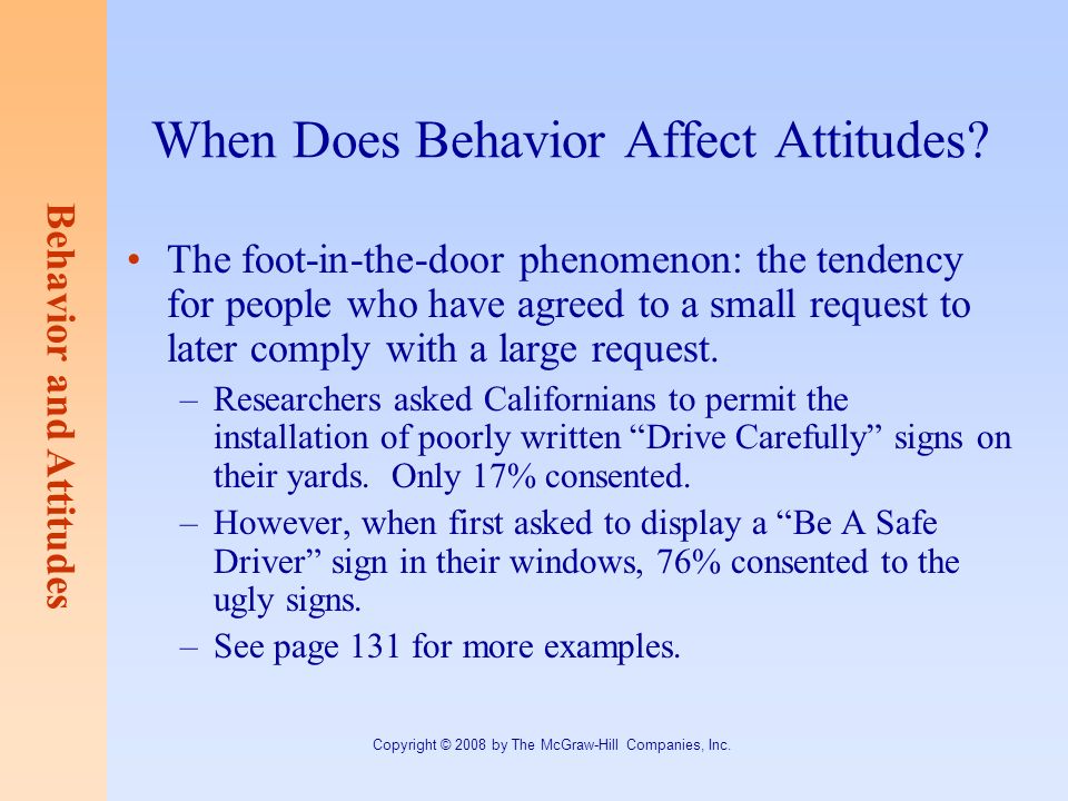 behavior and attitudes behavior and attitudes