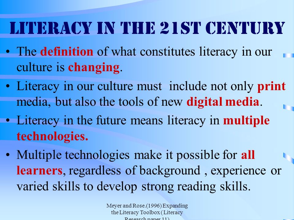 what literacy means essay Reading becomes a means for learning subject matter, and texts there is only one way to acquire the language of literacy, and that is through literacy itself. what literacy means essay Reading becomes a means for learning subject matter, and texts there is only one way to acquire the language of literacy, and that is through literacy itself.
