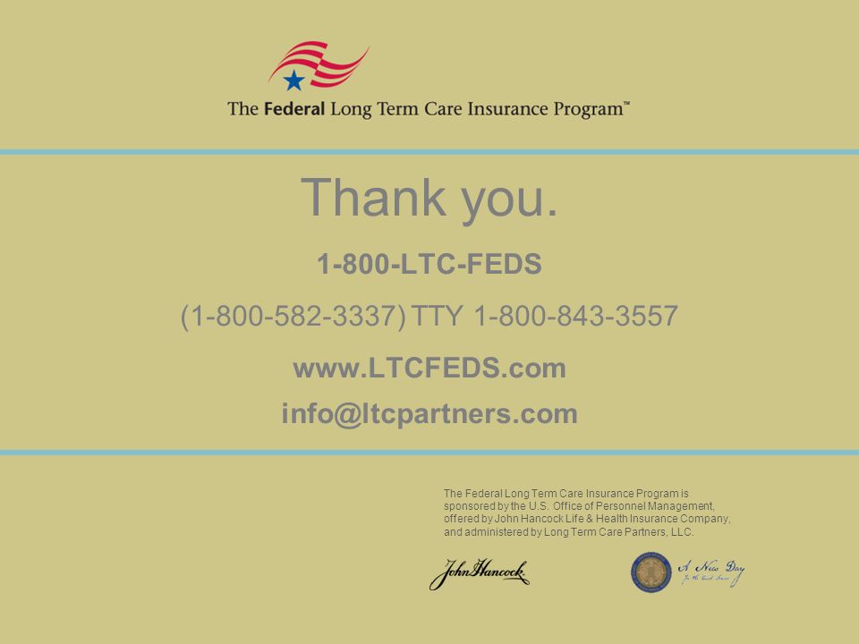 the federal long term care insurance program fltcip patrick n form 3557 llc