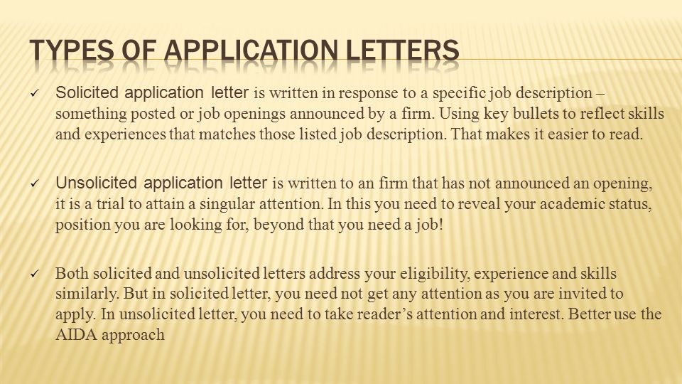 prepared by vasanth sunder mse 608b application letter and types which of the following is a tip for getting attention in a solicited application letter