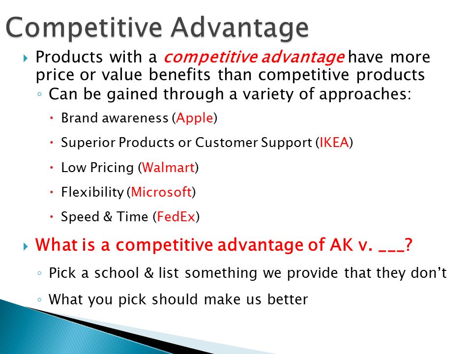 competitive advantage of wal mart Emulate wal-mart and dare to be bad thus wal-mart decided many years ago that its competitive advantage is low price and variety. competitive advantage of wal mart Emulate wal-mart and dare to be bad thus wal-mart decided many years ago that its competitive advantage is low price and variety.
