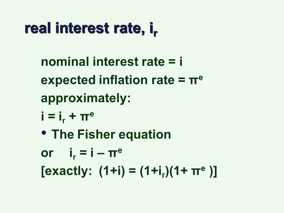 Chapter 4 Present And Future Value 40 Real Interest Rate
