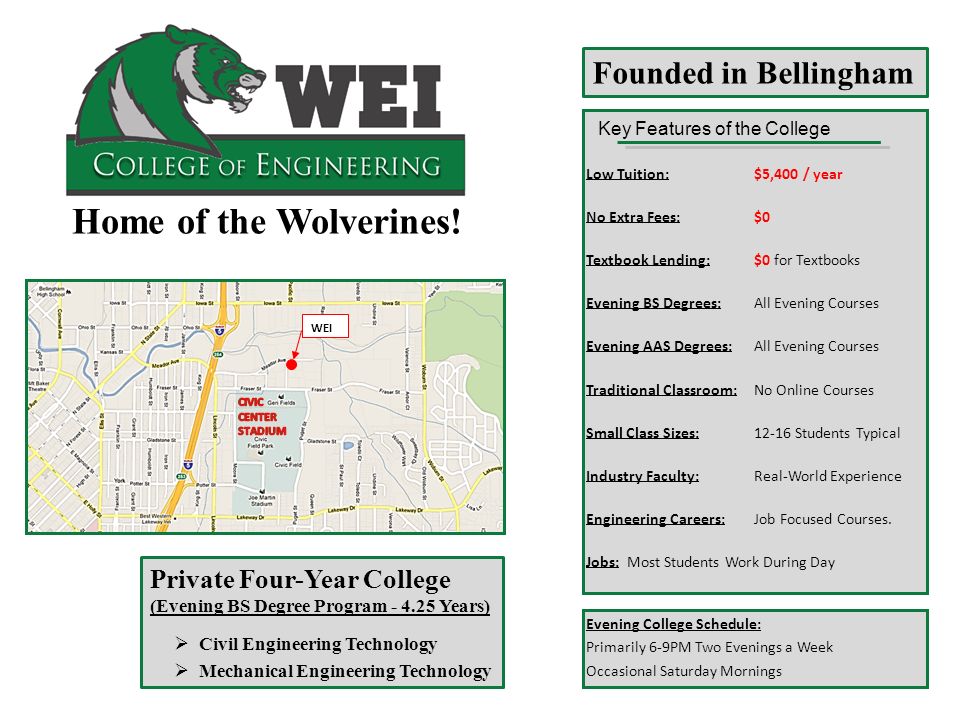 private four year college evening bs degree program years civil how do college schedules work