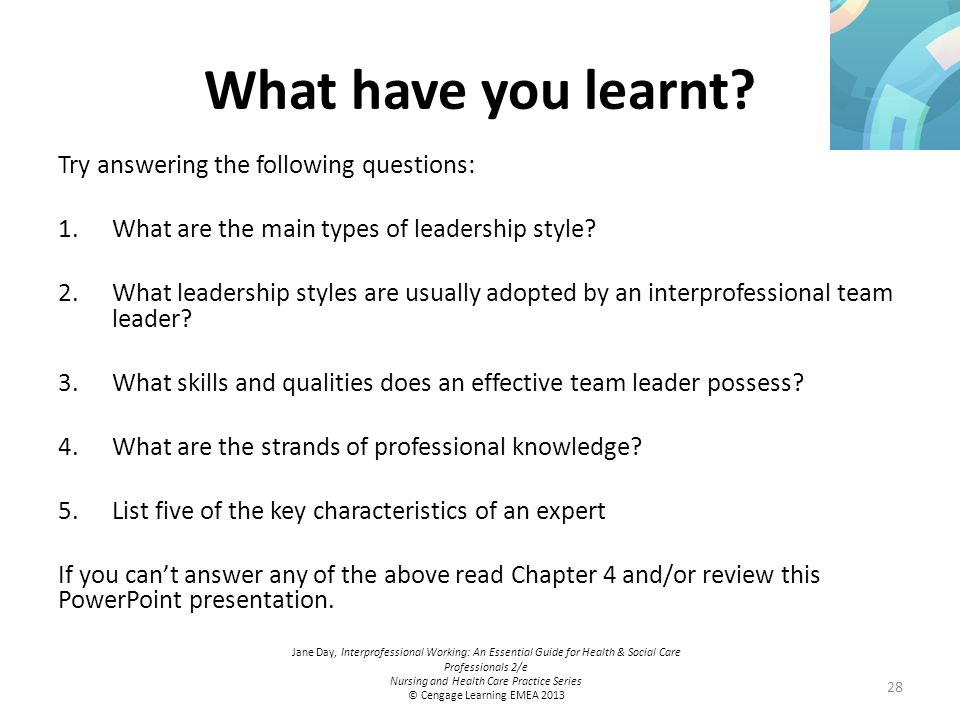 qualities of team leader
