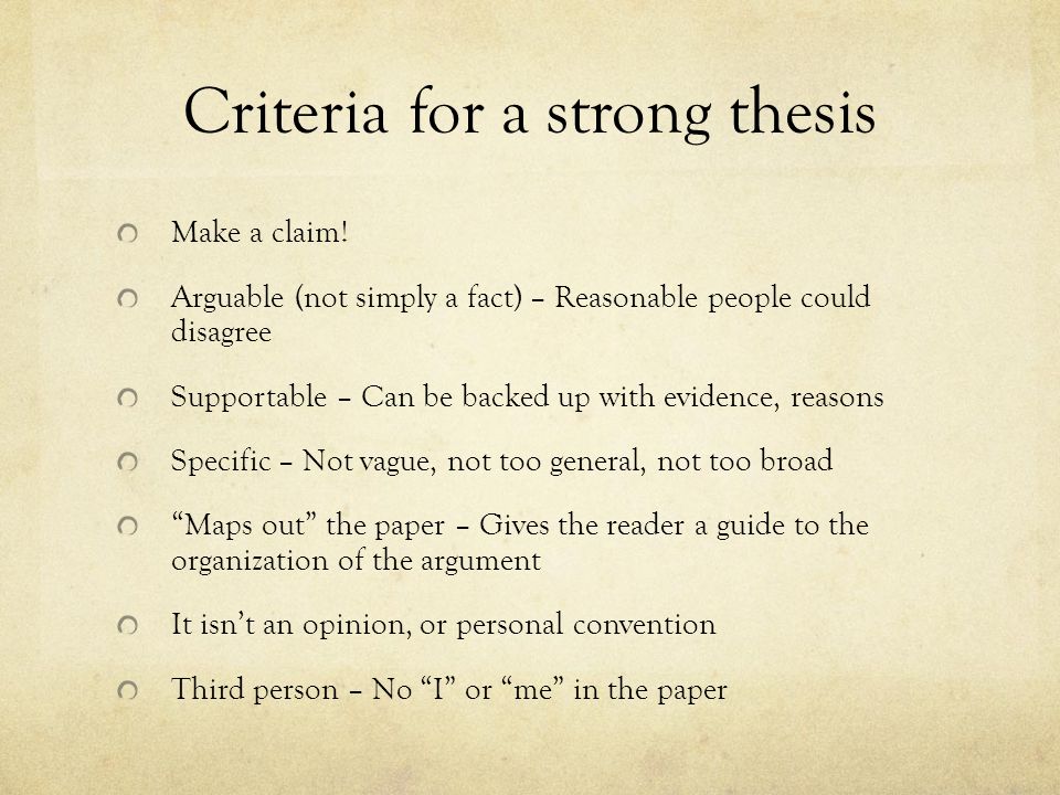 What Thesis Statement