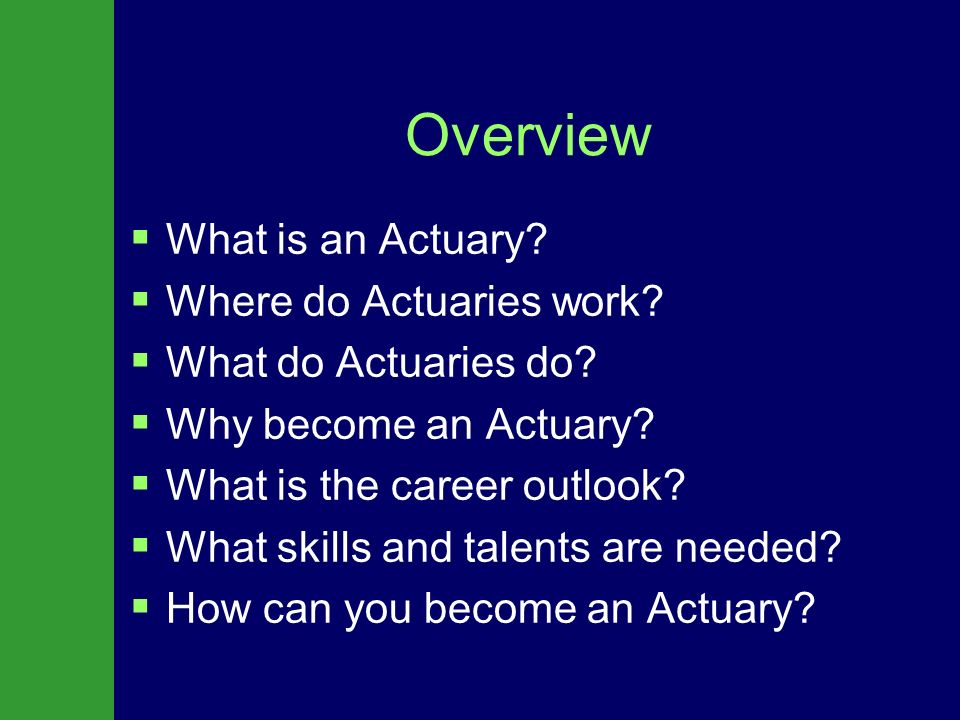 what is an actuarial
