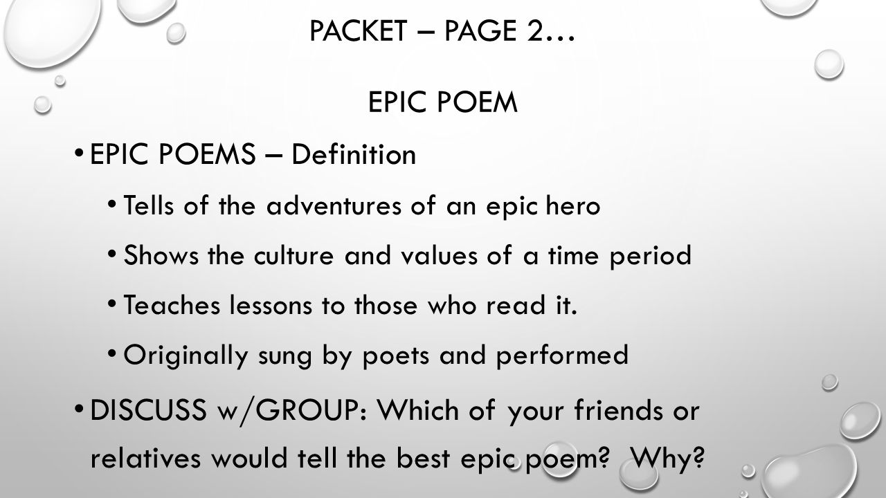 epic poem