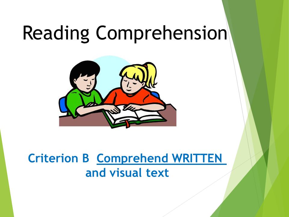 Image result for criterion b comprehending written and visual text