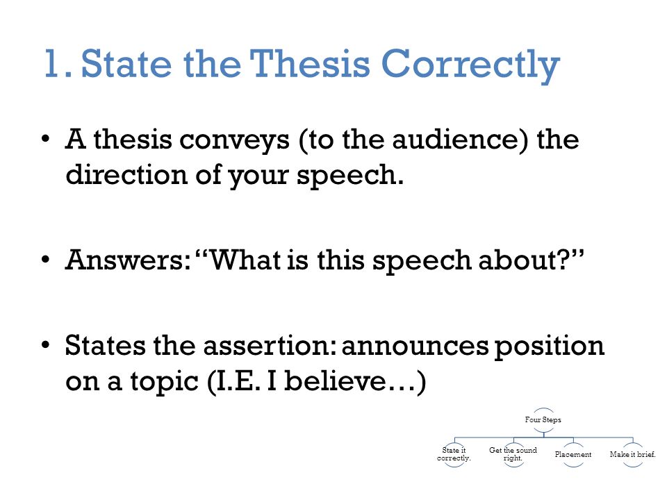 thesis statements four steps to