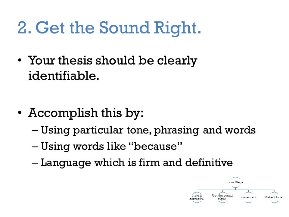 thesis statements four steps to