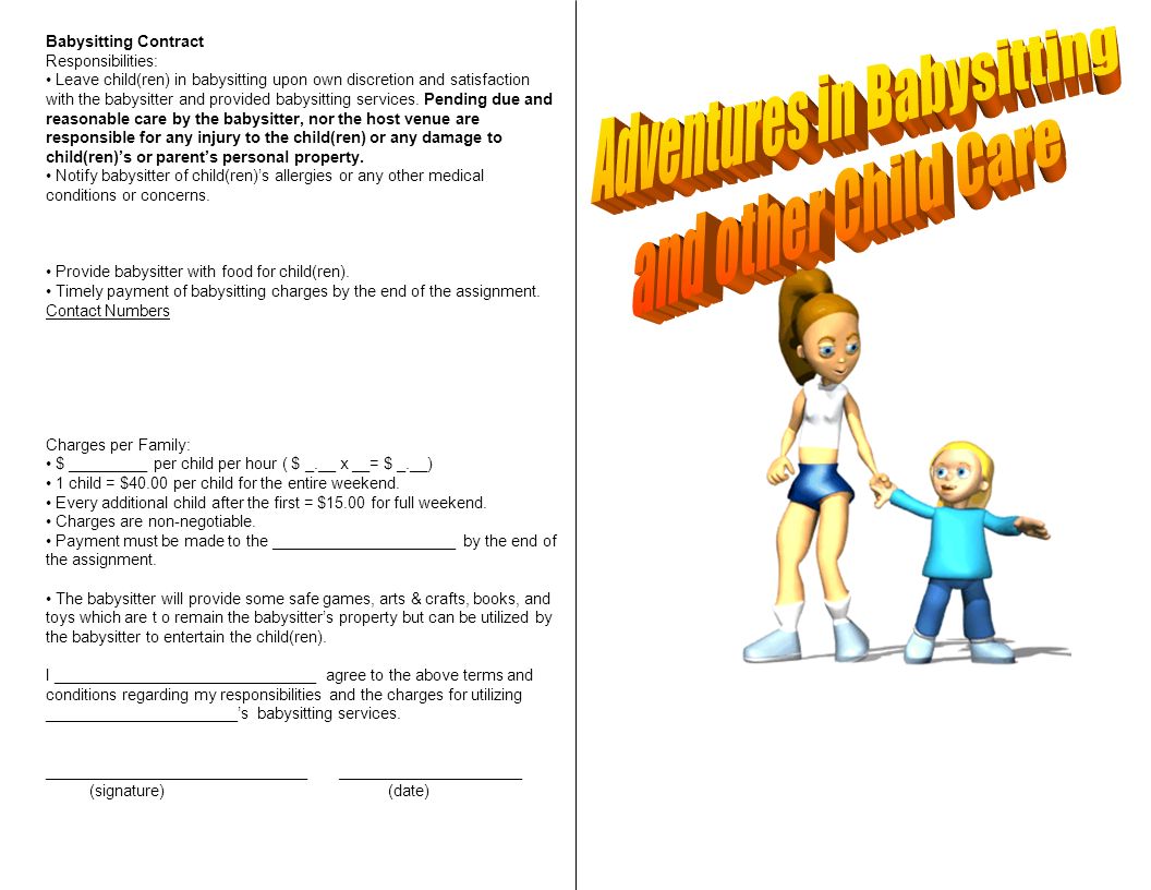 babysitter contract