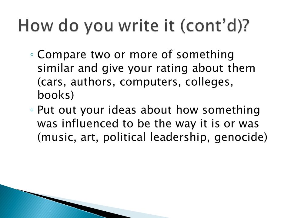 Writing A Strong Thesis Statement