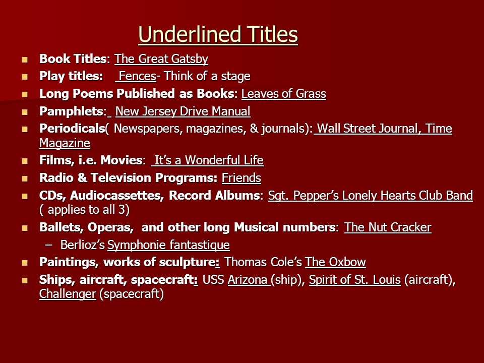 play titles