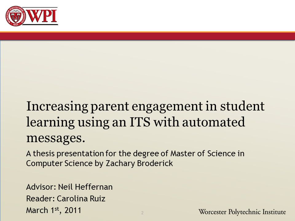 Masters Degree Thesis