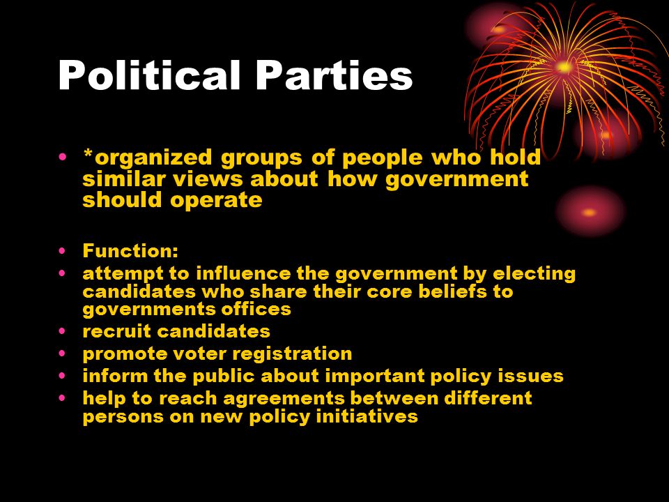 how are political parties organized