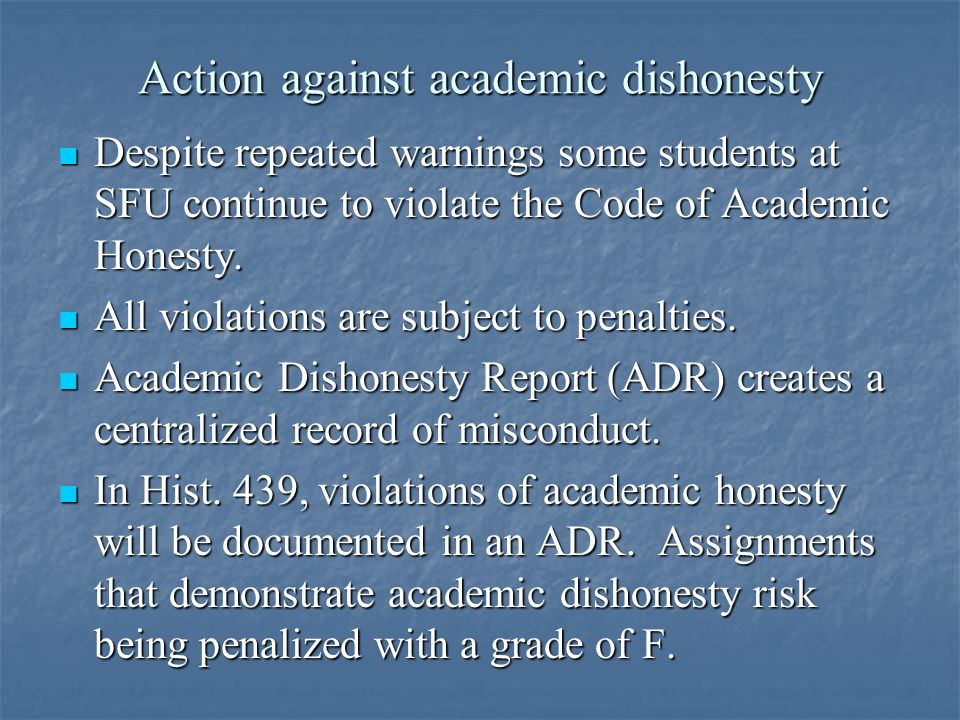 academic dishonesty essay