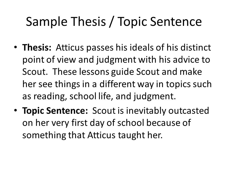 Sample thesis topic