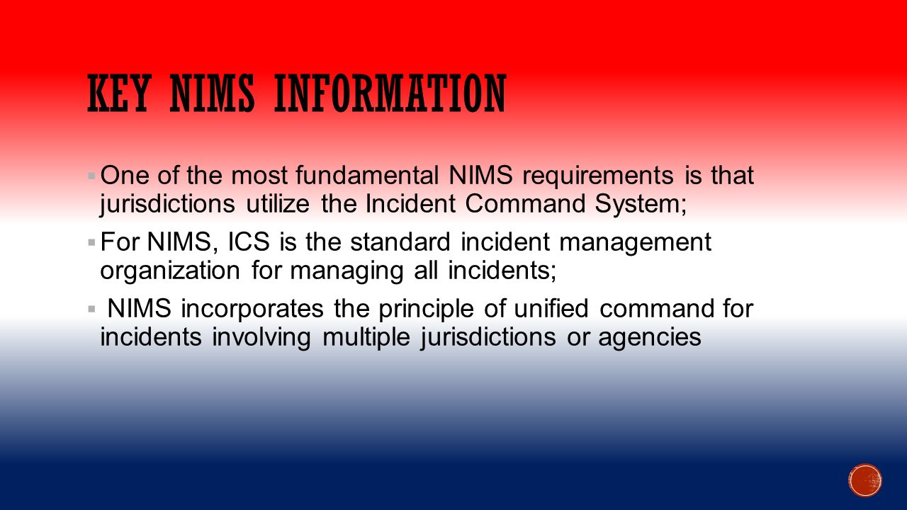 a description of the national incident management system nims according to molino The simple answer is the national incident management system or national incident management system according to this directive, “nims. a description of the national incident management system nims according to molino The simple answer is the national incident management system or national incident management system according to this directive, “nims.
