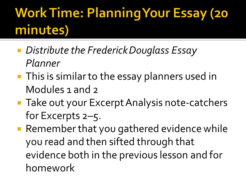 Writing An Essay Plan