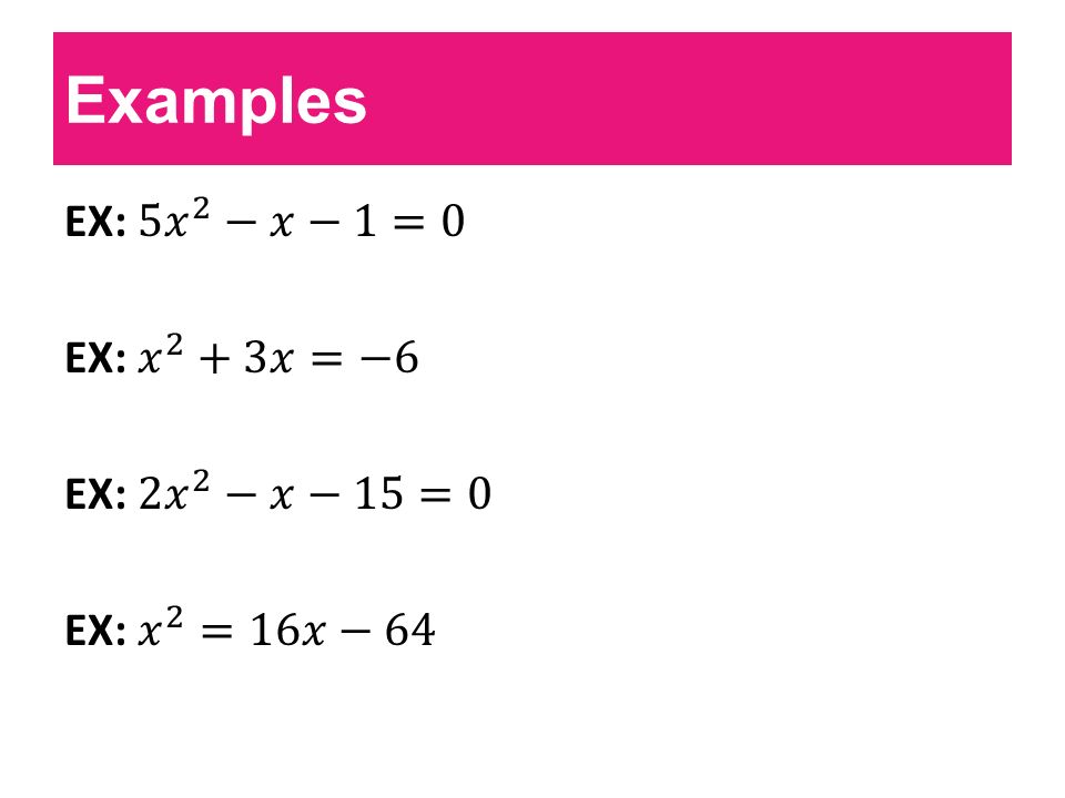 Quadratic Formula N Cn 7 Solve Equations With Real 4 Examples