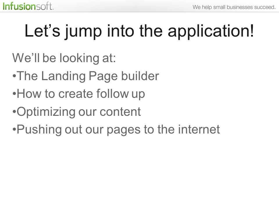 Let’s jump into the application.