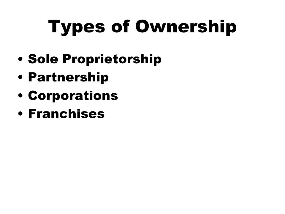 types of ownership