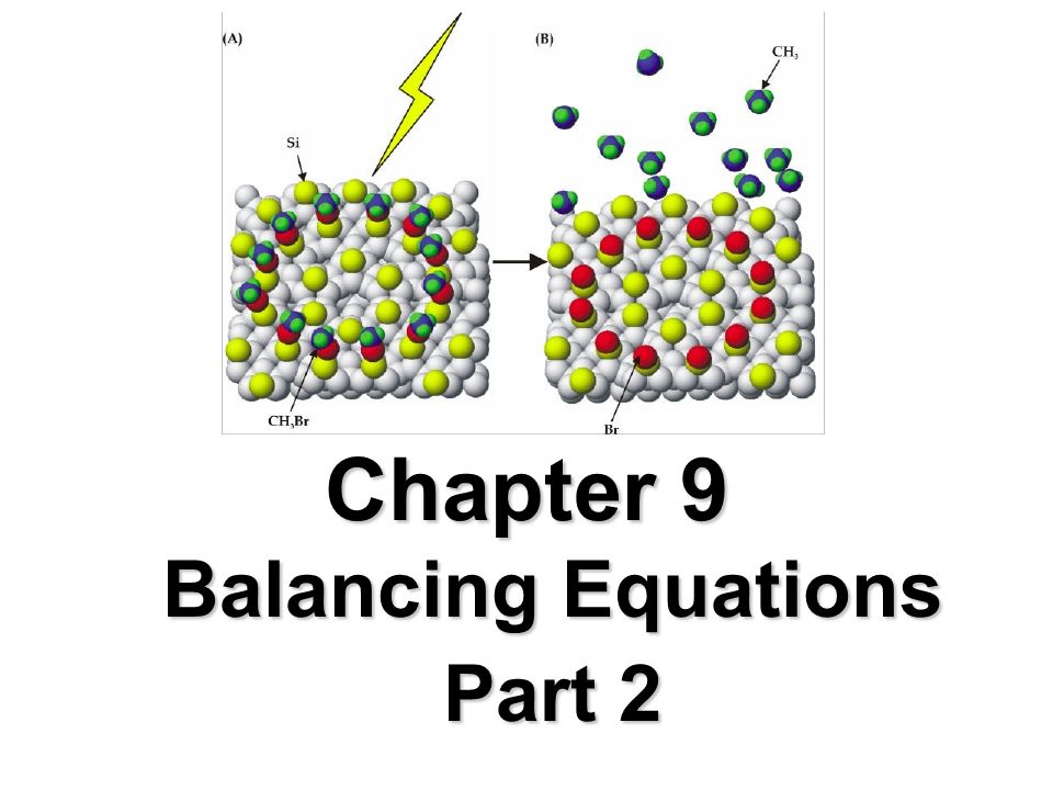 Chapter 9 Balancing Equations Part 2 Equation Strategy 1 Chapter 9 Balancing Equations