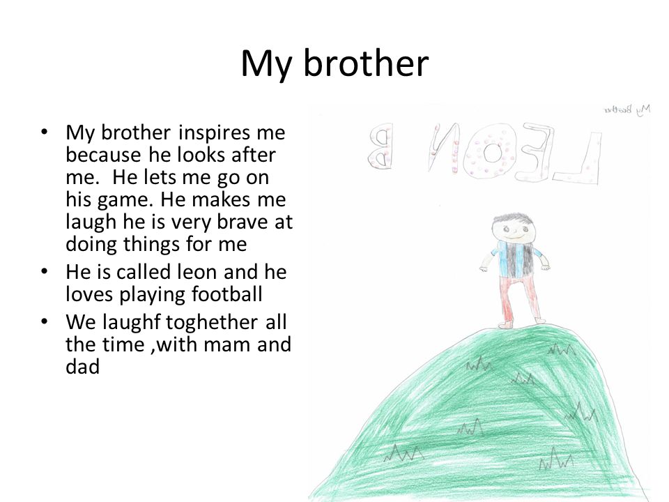 my brother inspires me Ii to my mother, who always encouraged me to do my best to my father, who inspires me to pursue all my goals and to my brother, who is my best friend. my brother inspires me Ii to my mother, who always encouraged me to do my best to my father, who inspires me to pursue all my goals and to my brother, who is my best friend.