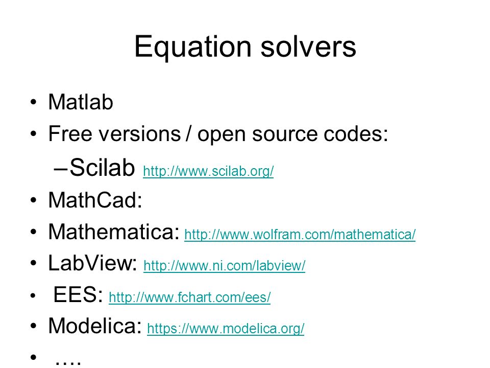 Mathematica Equation Solver Talkchannels Equation Solvers Matlab Free Versions Open Source Codes Scilab