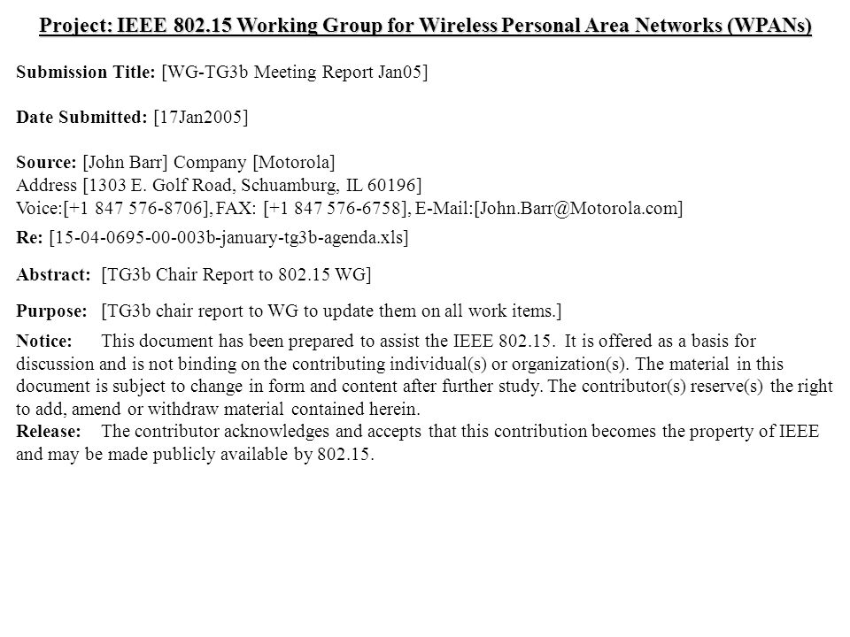 doc.: IEEE /0051r1 Submission January 2005 Dr.