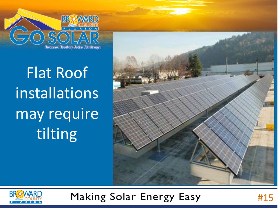 Flat Roof installations may require tilting #15