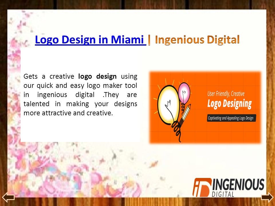 Gets a creative logo design using our quick and easy logo maker tool in ingenious digital.They are talented in making your designs more attractive and creative.