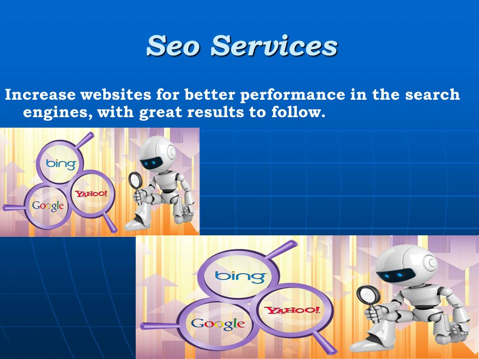Seo Services Increase websites for better performance in the search engines, with great results to follow.