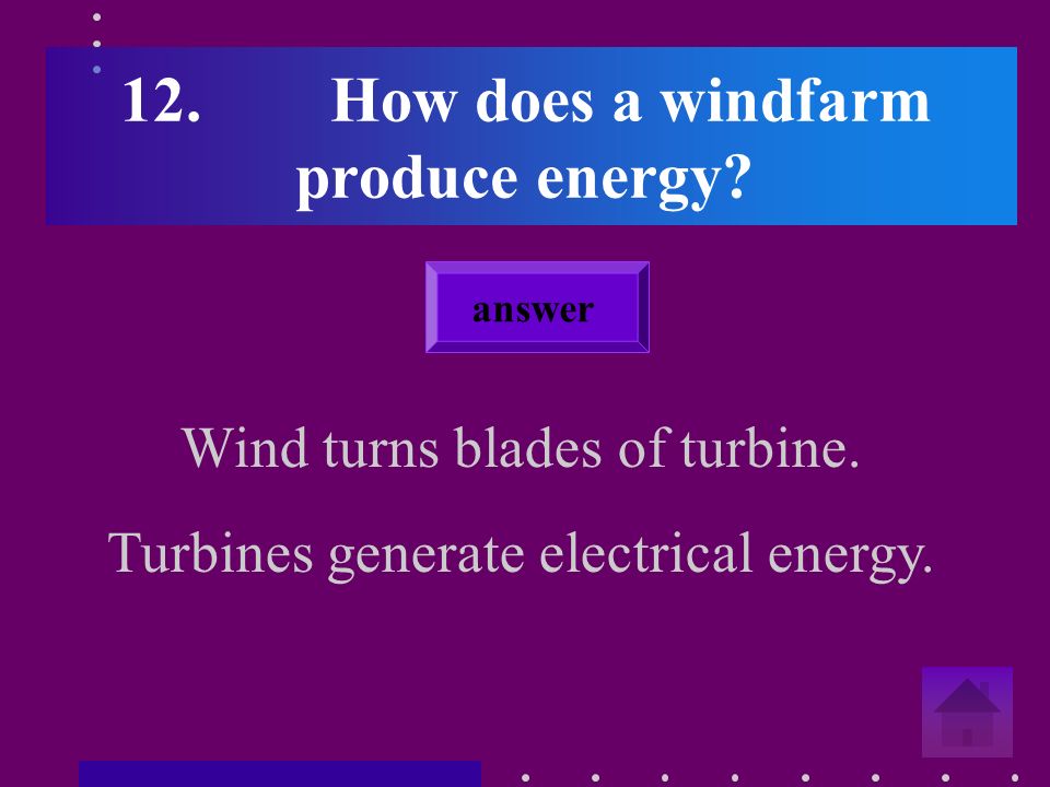 11.Give an environmental impact of wind turbines. e.g.