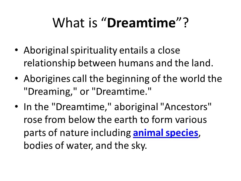 What is Dreamtime .