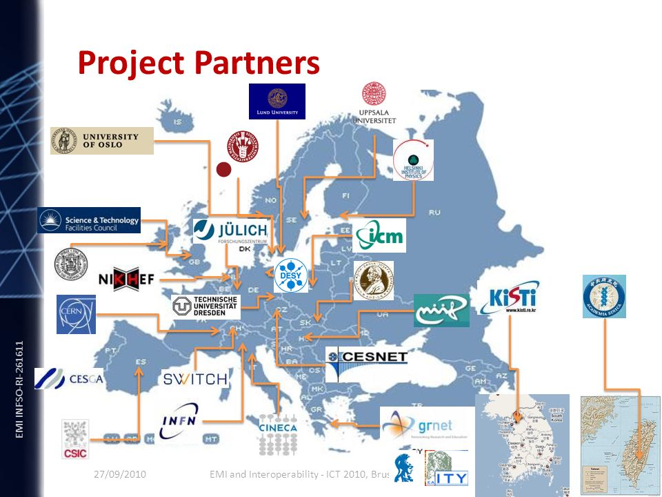 EMI INFSO-RI Project Partners EMI and Interoperability - ICT 2010, Brussels 327/09/2010