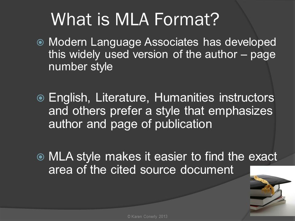 What is MLA Format.