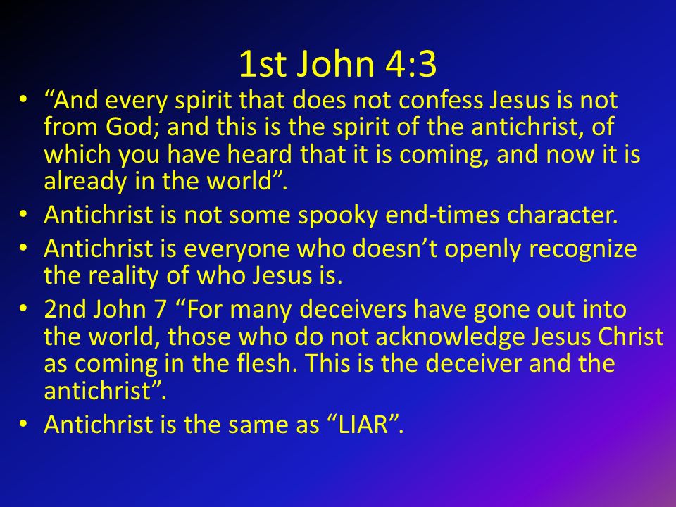 Image result for images of 1st john 4: 3