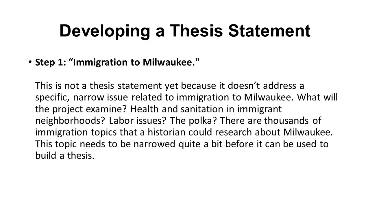 Immigration Essay Thesis Statement