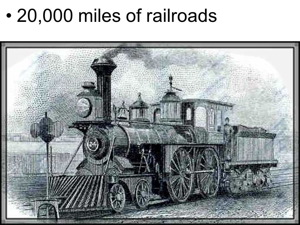 20,000 miles of railroads